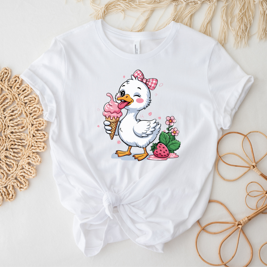 Ice Cream & Jesus Goose Graphic Tee