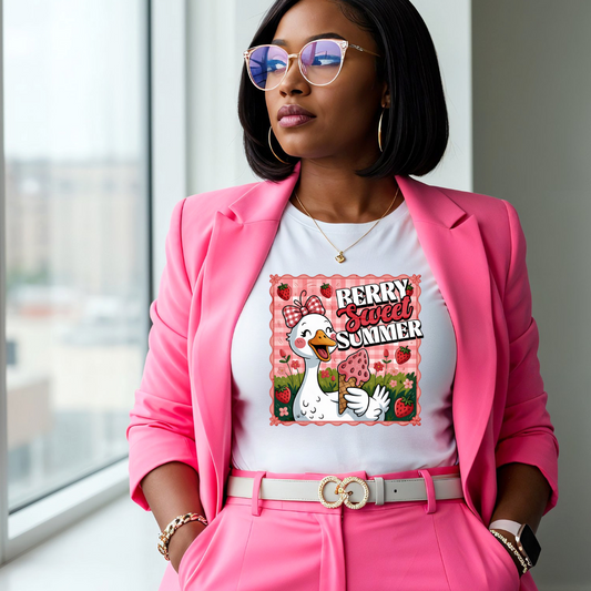 Berry Sweet Summer Goose Graphic Tee