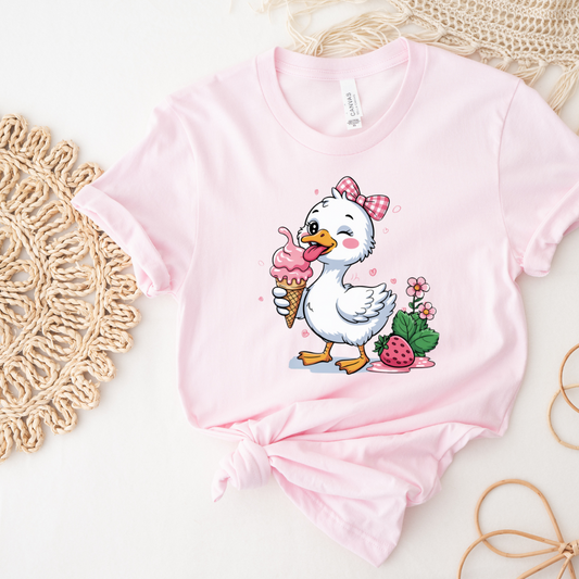Ice Cream & Jesus Goose Graphic Tee