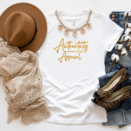 Authenticity Over Approval Graphic Tee