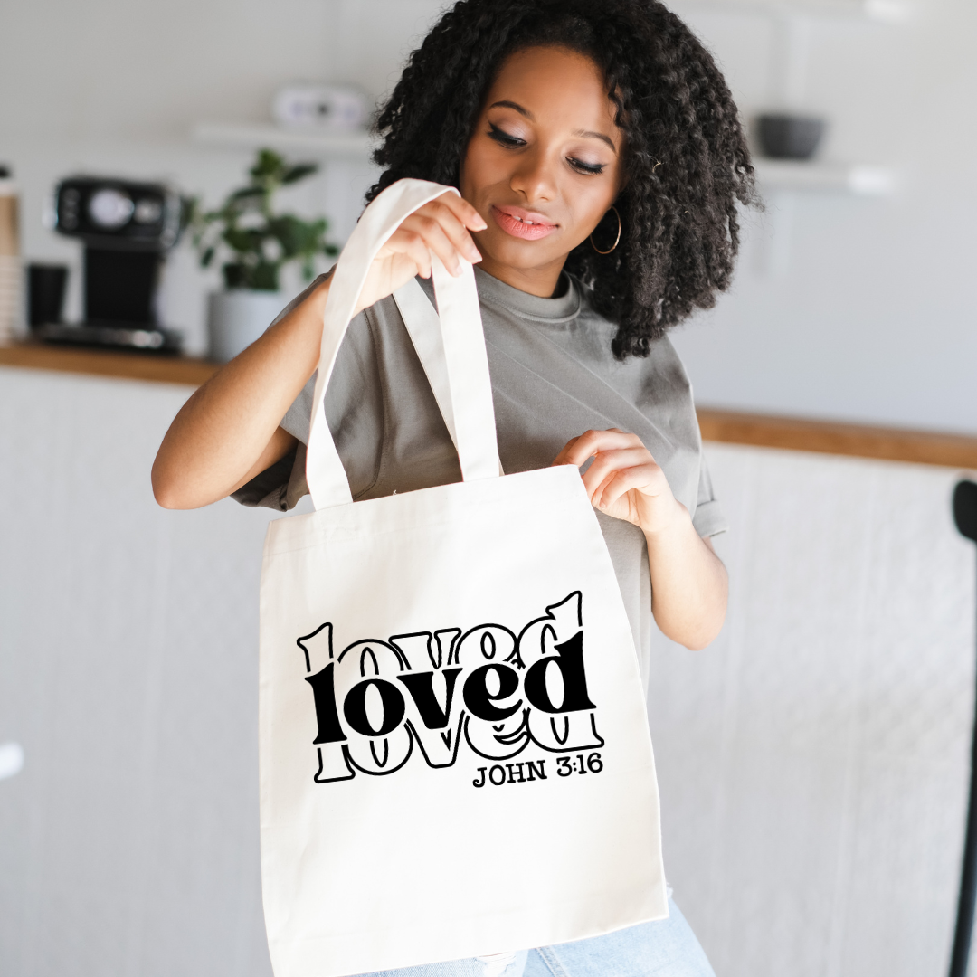 Loved John 3:16 Reusable Tote