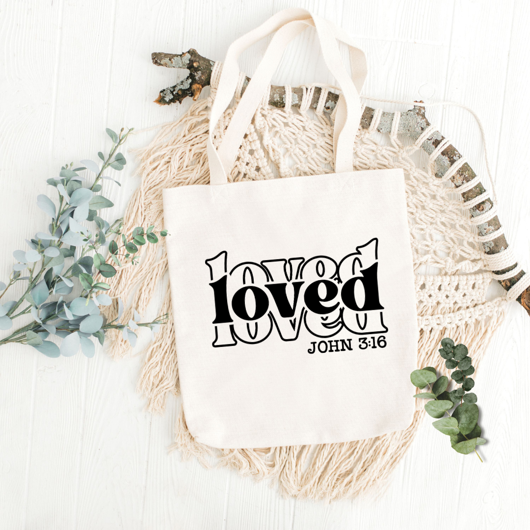 Loved John 3:16 Reusable Tote