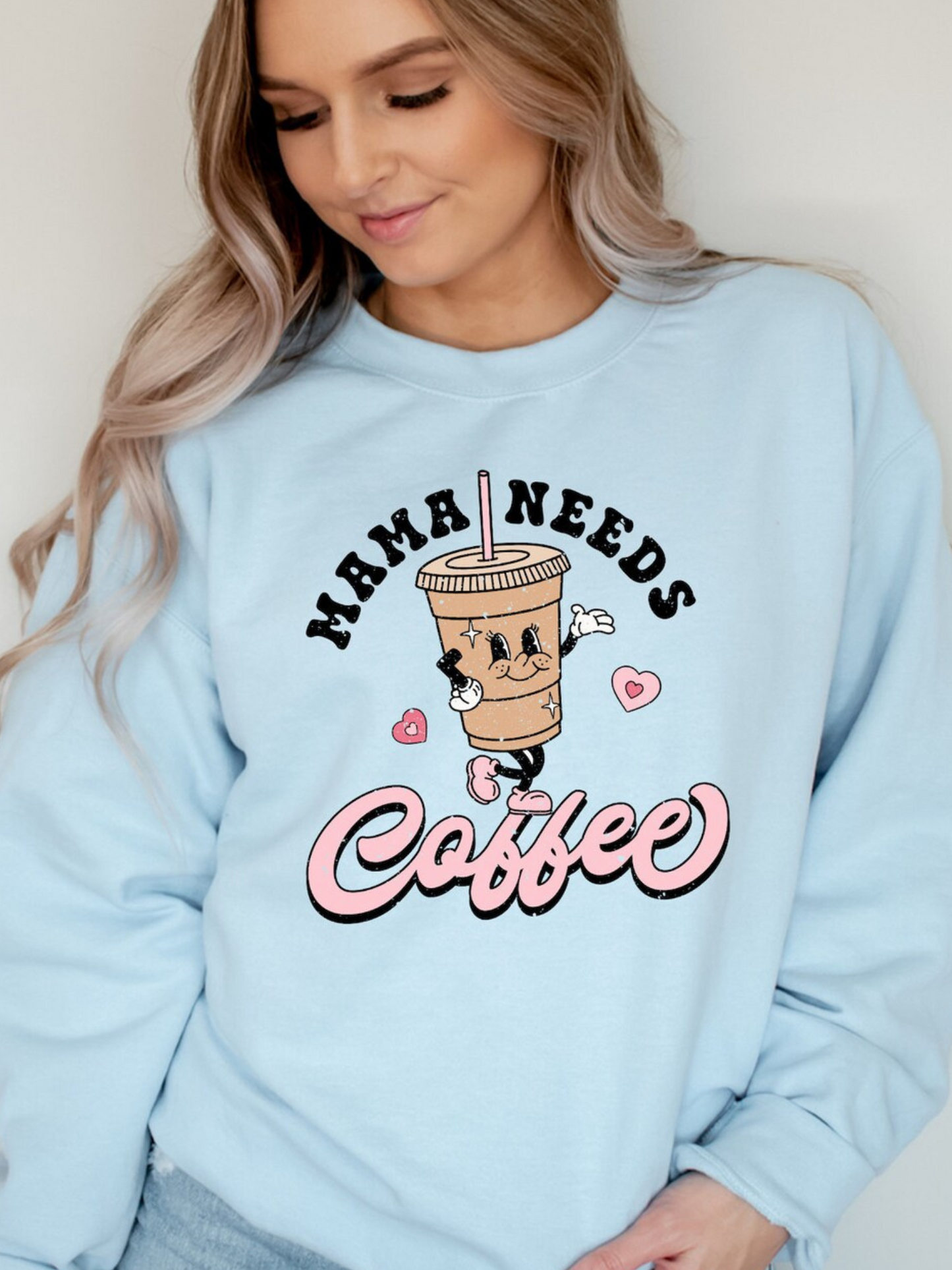 Coffee Graphic Sweatshirt | Coffee Cup Crewneck | worthylovedforgiven