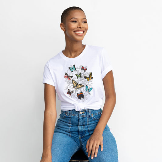 Butterfly Graphic Tee | Butterfly Print Tee | worthylovedforgiven