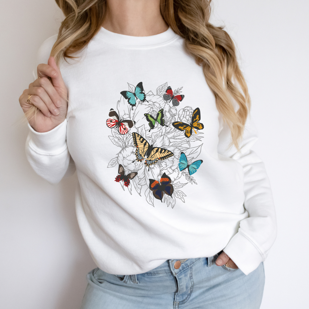 Vintage Butterfly Sweatshirt | Butterfly Crewneck | worthylovedforgiven