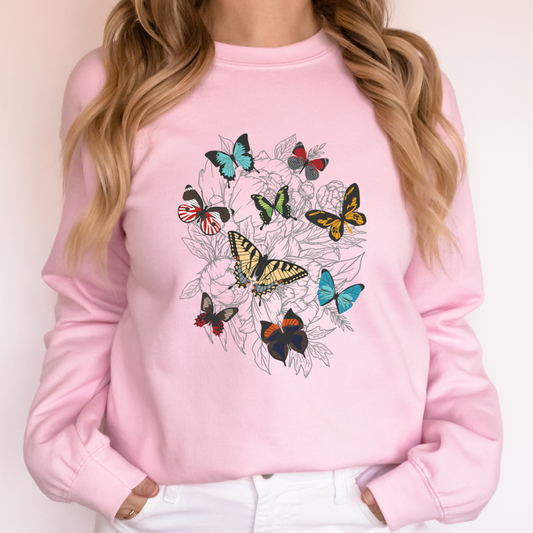 Vintage Butterfly Sweatshirt | Butterfly Crewneck | worthylovedforgiven